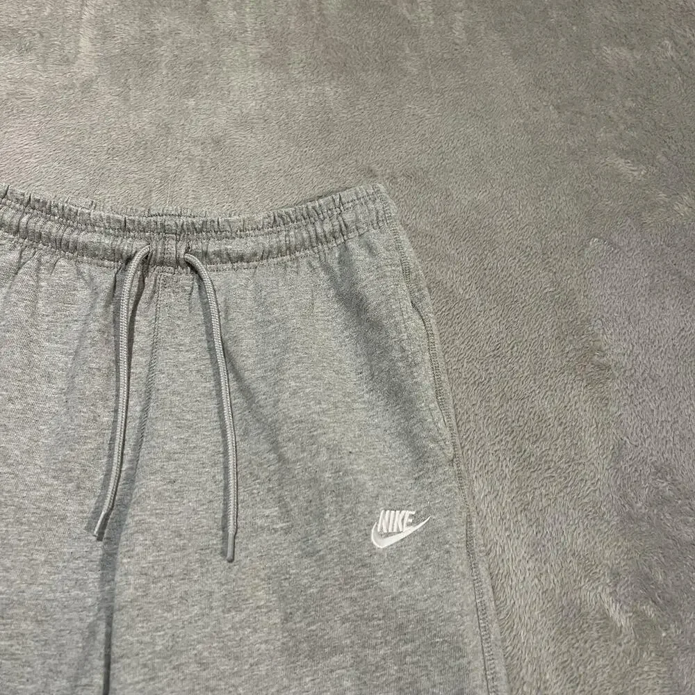 Nike Club Knit Joggers Pants Mens Small Gray Sweatpants Cotton Athletic